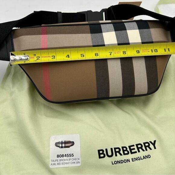 Unisex Burberry multicolor adjustable check belt bag/fanny pack Made in Italy - Picture 7 of 16